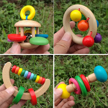 Load image into Gallery viewer, Wooden Childred&#39;s Toys Colorful Baby Rattles Grasp - Combo 5 Units