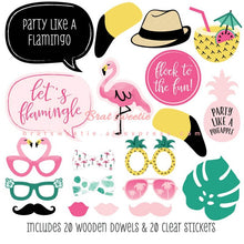 Load image into Gallery viewer, 20Pcs/Units Luau Hawaiian Themed Flamingo Pineapple - Combo 5 Units