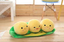 Load image into Gallery viewer, 1Pc 40Cm Kawaii 3 Peas In A Pod Plush Toy Stuffed