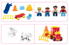 Load image into Gallery viewer, 216Pcs Diy Colorful City House Roof Big Particle Building Blocks