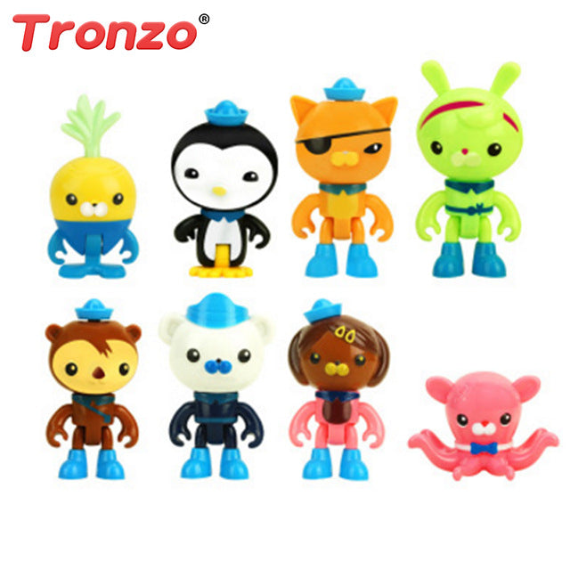 Peso Captain Barnacles T Kwazii Shellington Action Figure Toys 8Pcs/Lot