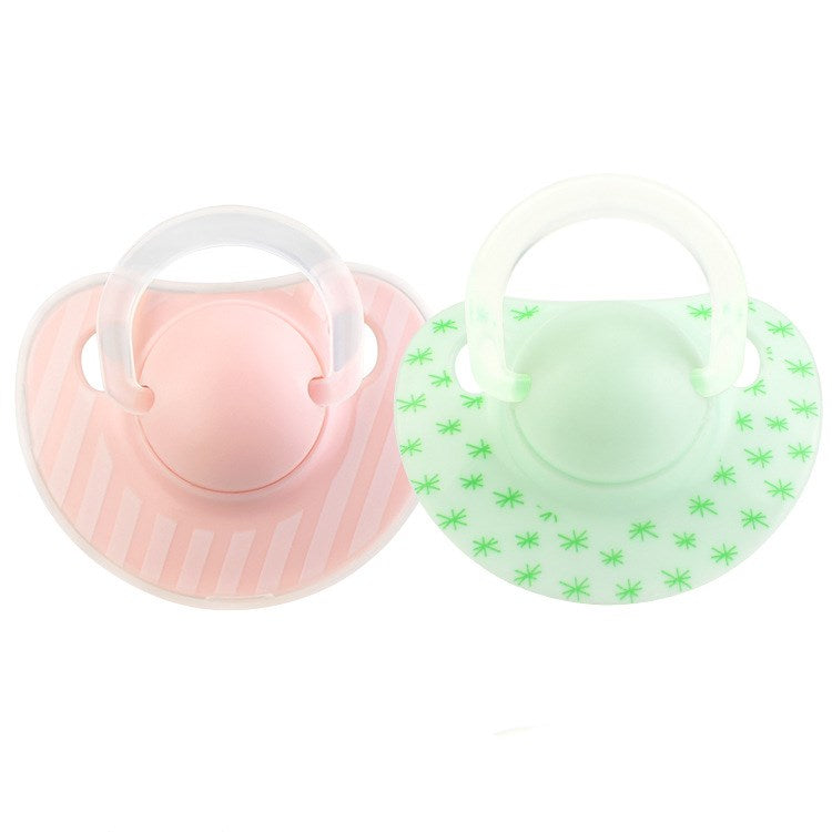 Baby Pacifier Anti-Dust Cover Pink Green Flat Thumb Pattern - Combo 10 Units