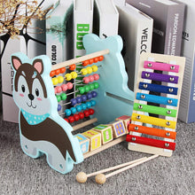 Load image into Gallery viewer, 3 In 1 Wooden Toy Abacus Xylophone Number Blocks