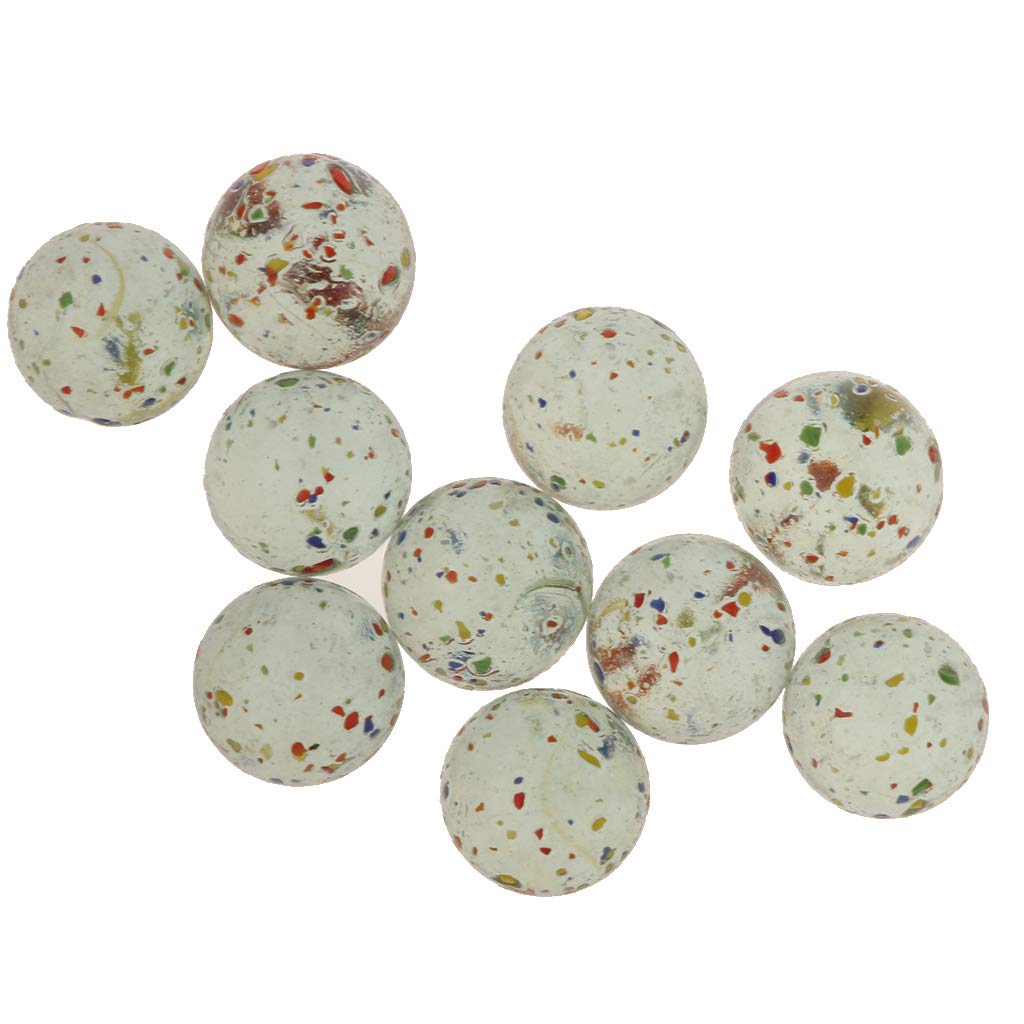 10Pcs 25Mm Clear Glass Balls Beads Pinball Marbles Classic