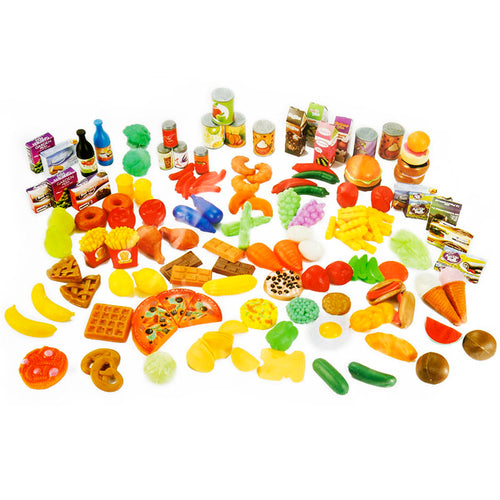 140Pcs Kids Cutting Fruits Vegetables Pretend Play Kitchen