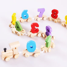 Load image into Gallery viewer, Wood Train Figure Model Toy With Number Pattern 0~9