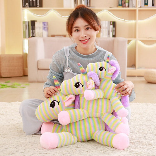 Miaoowa 1Pc 30Cm Kawaii Rainbow Unicorn Stuffed Plush