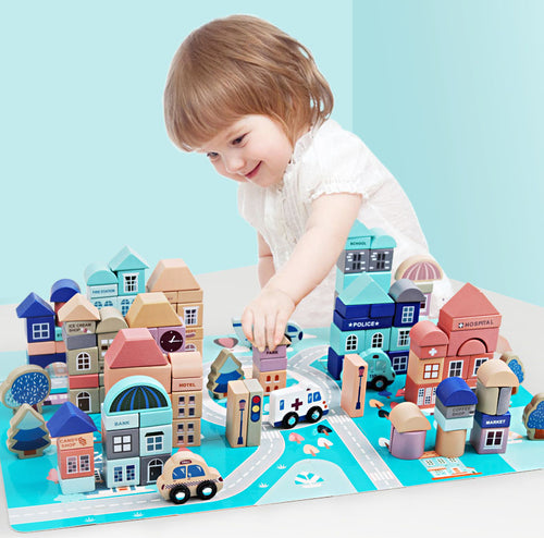 133 Pcs Geometric Shapes Assembled Building City
