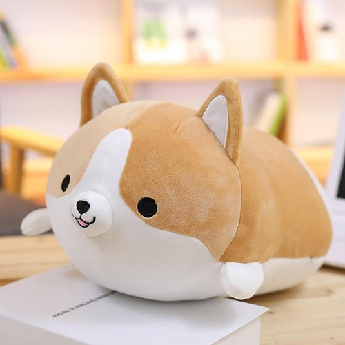 Cute Corgi Dog Plush Toy Stuffed Soft - Brown