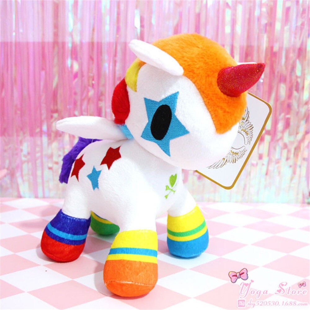 1Pc Cute Rainbow Stars Unicorn Stuffed Plush