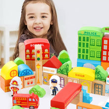 Load image into Gallery viewer, 100 Pieces Baby Toys City Traffic Scenes Geometric Shape Building Blocks