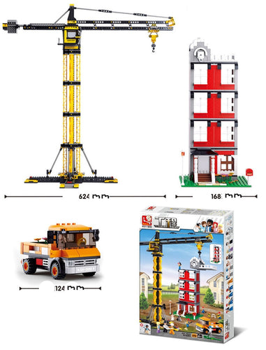 1461Pcs Tower Crane Model Building Block Bricks Kits
