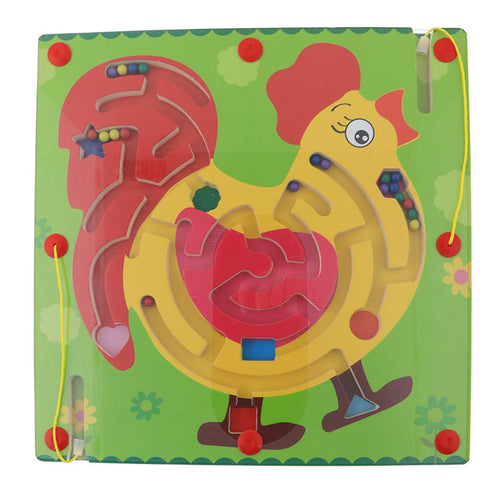 2 In 1 Magnetic Beads Labyrinths Wooden Puzzle