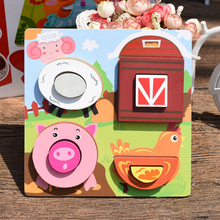 Load image into Gallery viewer, 1 Pc Children Wooden Puzzle Cartoon Animal Traffic Children Baby 6 Months