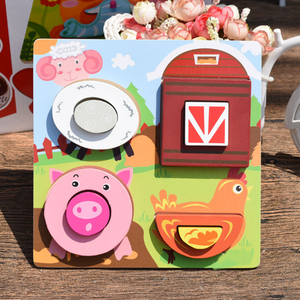 1 Pc Children Wooden Puzzle Cartoon Animal Traffic Children Baby 6 Months