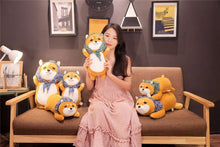 Load image into Gallery viewer, 1Pc Kawaii Lying Plush Stuffed Dog Big Toys Scarf Shiba Inu Dog