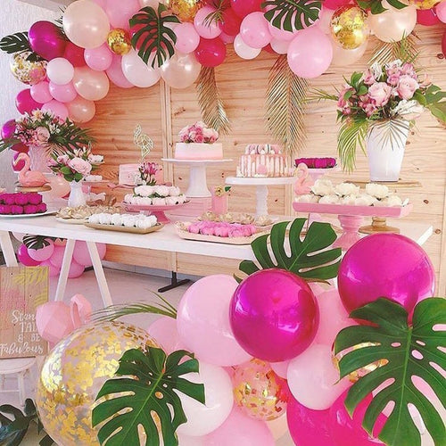 Jungle Party Decorations Monstera Leaves Balloon - Combo 5 Units