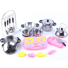Load image into Gallery viewer, 27Pcs Simulation Kitchen Cookware Set Pretend Play