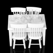 Load image into Gallery viewer, 1.12 Miniature Wooden Kitchen Cabinet Refrigerator Table Chair Doll House