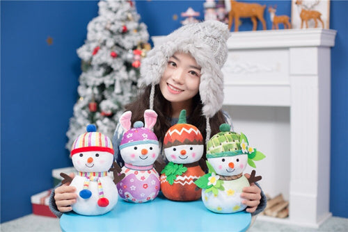 Christmas Decorations For Home - Combo 4 Snowman Dolls - Different Color