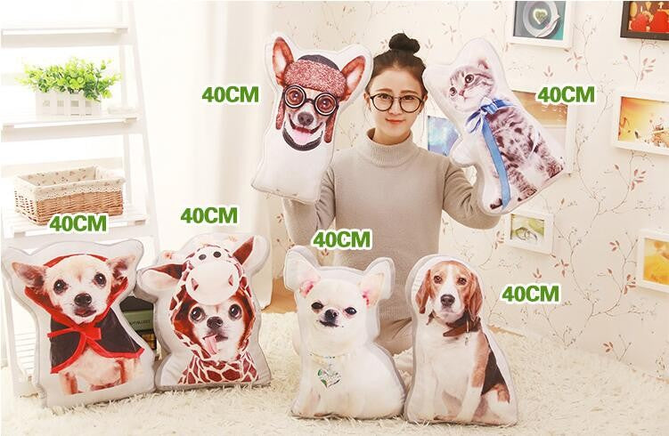 1Pc 40Cm Cartoon Simulation Dogs And Cat Plush Pillow