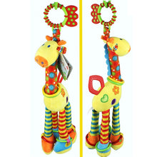 Load image into Gallery viewer, Plush Infant Baby Development Soft Giraffe Animal Handbells - Combo 5 Units