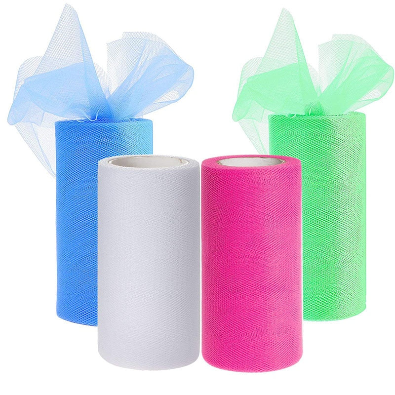 25 Yards Tulle Roll Chair Table Skirt Photography - Combo 5 Units