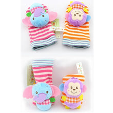 Load image into Gallery viewer, 2 Pcs/Pair Baby Toys Socks Soft Elephant Monkey Plush