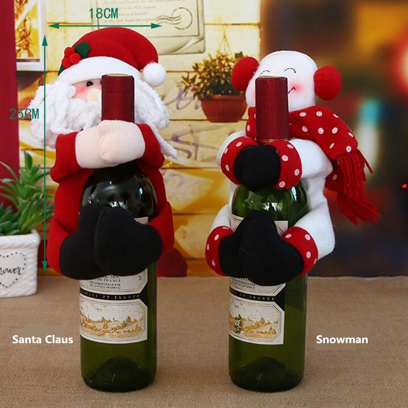 Plush Toy Wine Bottle Cover Bags Hug Dinner Table - Combo 5 Units