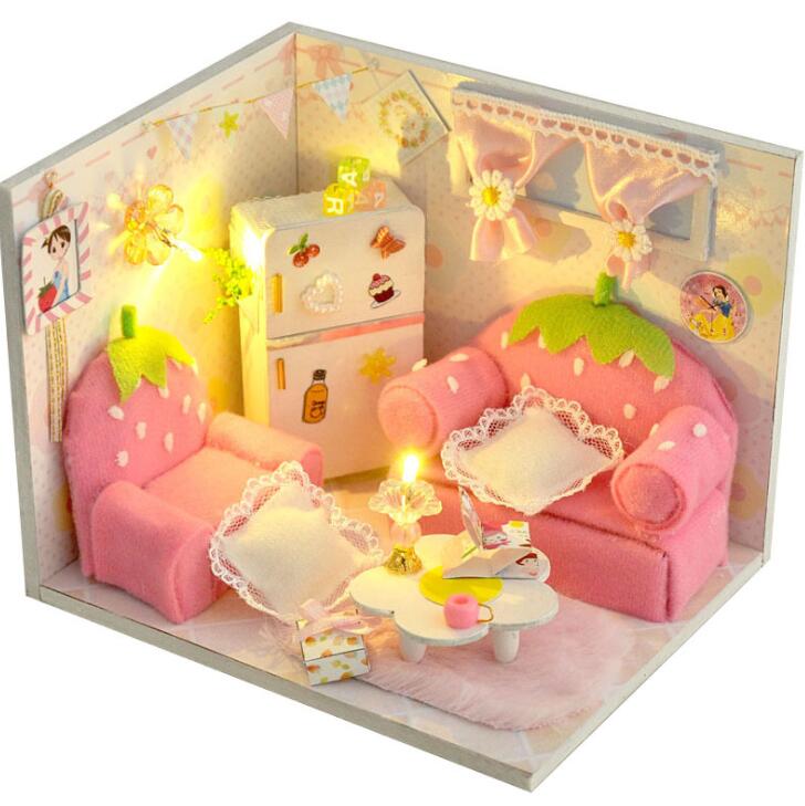 Handmade Doll House Furniture Miniatura Diy Doll Houses