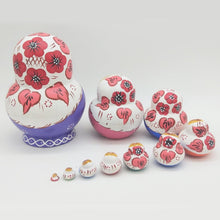 Load image into Gallery viewer, 10Pcs Traditional Wooden Russian Nesting Dolls