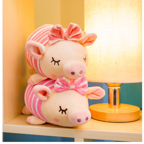 2 Kinds Pink Pig Plush Toy 22Cm Plush Dolls