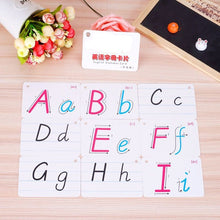 Load image into Gallery viewer, 26 Letters English Flash Cards With Buckle Puzzle Toy Learning