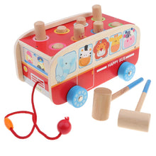 Load image into Gallery viewer, 3 In 1 Pull Bus Car Toy Whack A Mole Game Fun