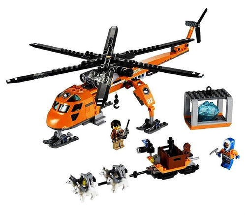 273Pcs City Arctic Helicrane Helicopter Husky Building Block