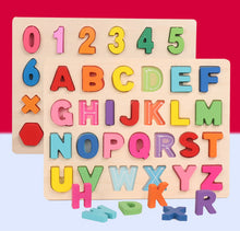 Load image into Gallery viewer, Wooden Toys Alphabets Digital Puzzles Kids Toys