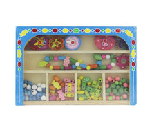 Load image into Gallery viewer, Wooden Box Mixed Kids Multicolor Wooden Beads