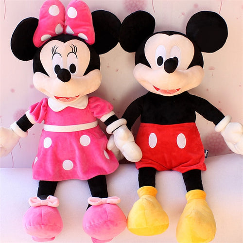 2Pcs Lot 40Cm Super Kawaii Mickey Mouse And Minnie Mouse Plush
