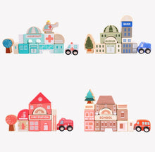 Load image into Gallery viewer, 115 Pcs Kids Toys Wooden Toys City Traffic Scenes Geometric Shape