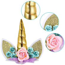 Load image into Gallery viewer, Unicorn Party Unicornio Cake Topper - Combo 5 Units
