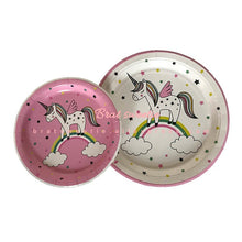 Load image into Gallery viewer, Unicorn Party Disposable Plates Cup Tablech - Combo 5 Units