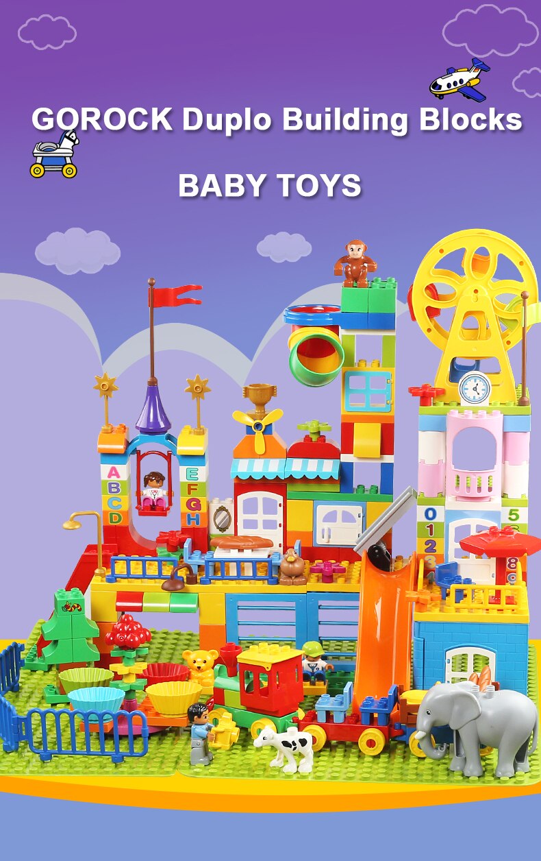 150Pcs Happy Amusement Park Big Size Building Block Sets