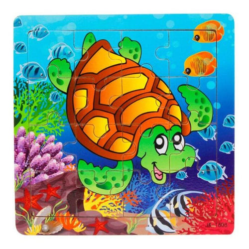 Puzzle Toys Educational Toy For Children Animal Tortoise Jigsaw - Combo 5 Units