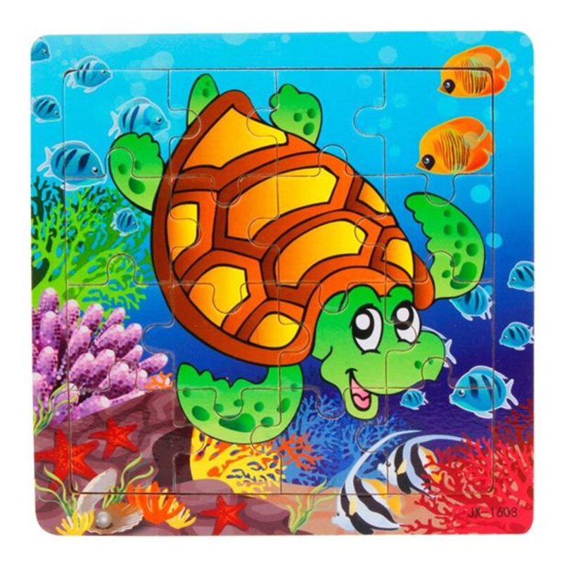 Puzzle Toys Educational Toy For Children Animal Tortoise Jigsaw - Combo 5 Units