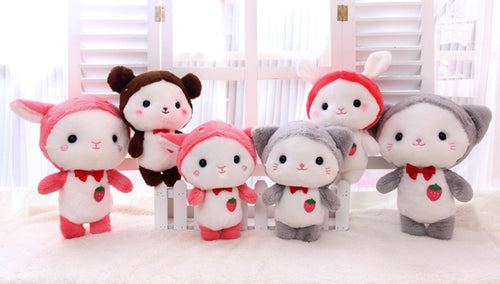 25 35 Cm Baby Plush Toy 4 Colors Option Stuffed Strawberry Rabbit