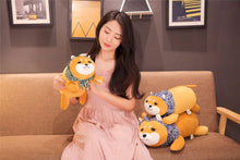 Load image into Gallery viewer, 1Pc Kawaii Lying Plush Stuffed Dog Big Toys Scarf Shiba Inu Dog
