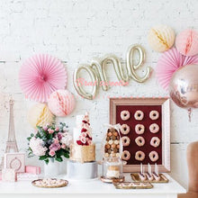 Load image into Gallery viewer, One Balloon One Script Letter Balloons White Gold - Combo 5 Units