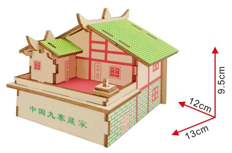 Simulation Wooden Cottage Building Model 3D
