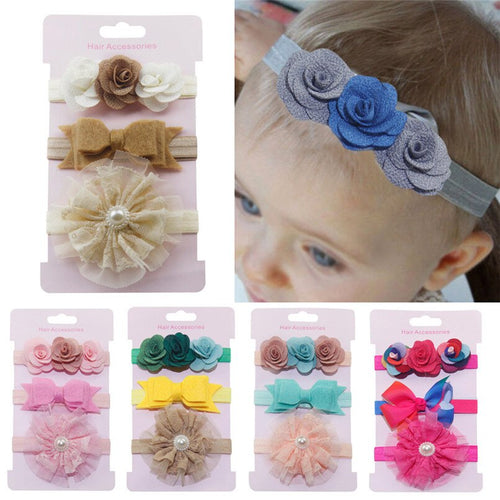 Baby Headband For Girl Kids Baby Elastic Floral - Combo 5 Units