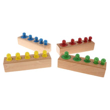 Load image into Gallery viewer, 20Pcs Wooden Cylinders Blocks Matching Sorting Game